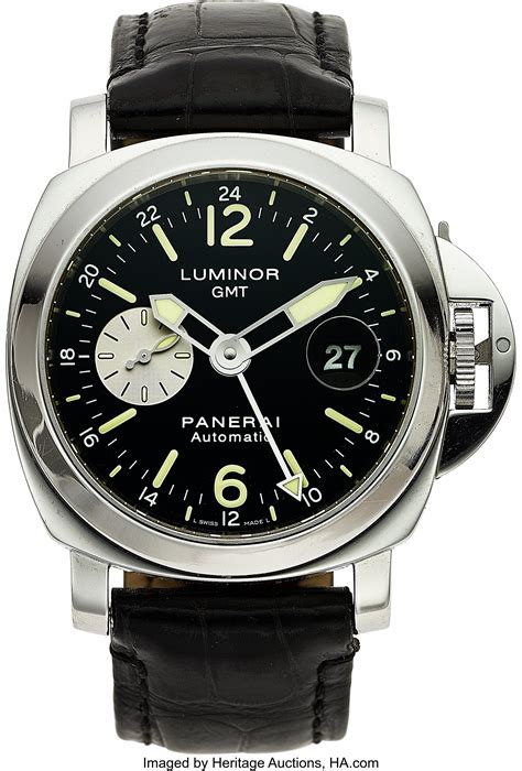 panerai luminor gmt automatic 80er|Panerai Luminor automatic with date.